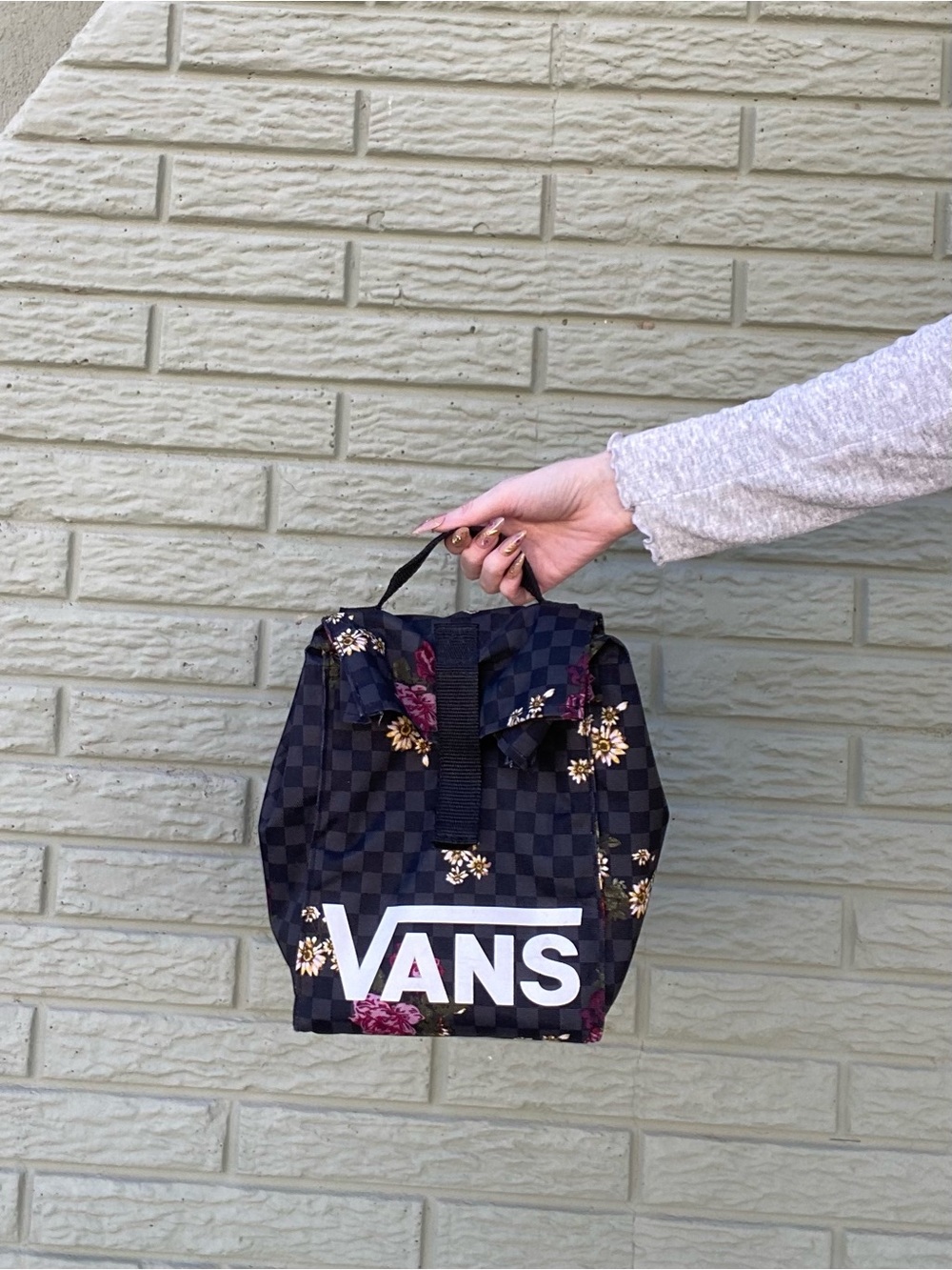Vans Floral Checkered Lunch Sack